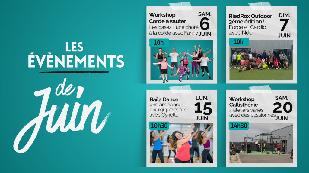 Événements de juin - ried en forme fitness salle de sport à Marckolsheim