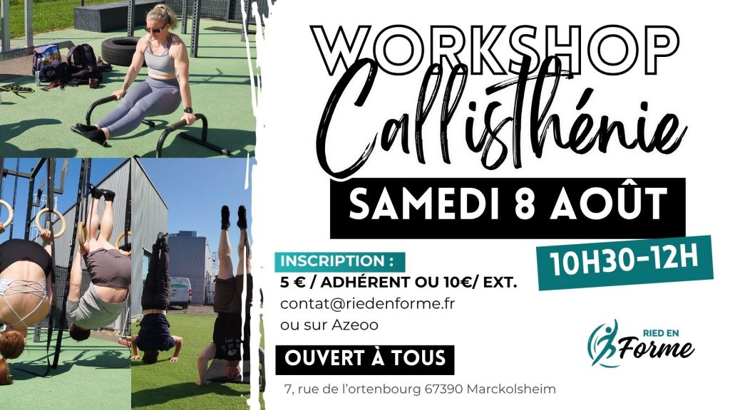 workshop callisthénie août 2026 - ried en forme